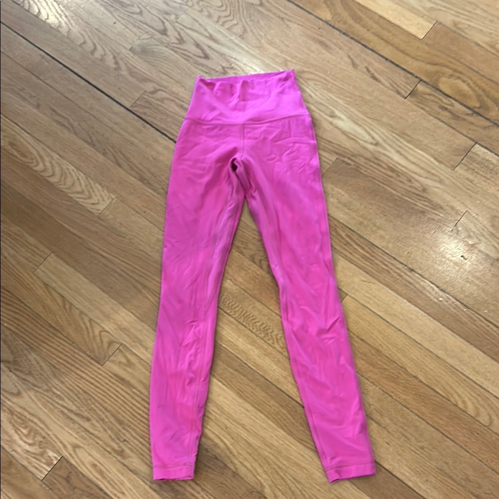 Lululemon Hot Pink High-Waisted Align 28” leggings